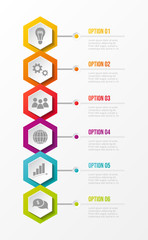 Template of business infographic with definied steps. Vector.
