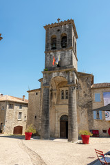France, Labeaume on the Ardeche, the church "Saint Pierre" in the medieval village