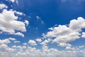Naklejka na ściany i meble Blue sky with white cloud on sunny day