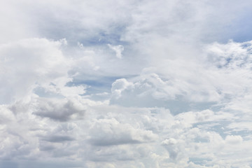 White cloud scattering over the sky forming the rain cloud