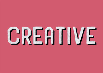 Handwritten style of Creative typography