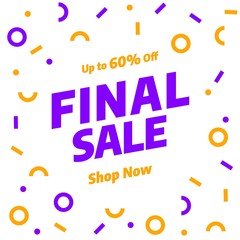 Sale banner template design, Big sale special offer. End of season special offer banner. vector illustration.