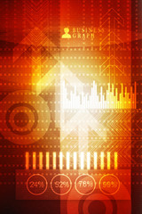 Obraz premium 2d rendering Stock market online business concept. business Graph 
