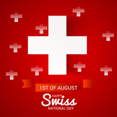 Obraz premium Happy Swiss National Day.