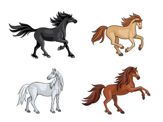 Horses - vector illustration