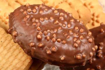 Cookies and chocolate candies with Rice Krispies Cereal