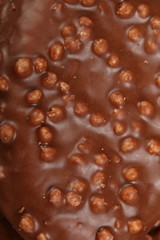 Chocolate candy with Rice Krispies Cereal close-up