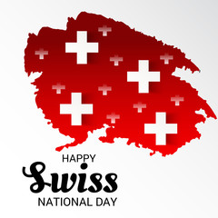 Fototapeta premium Happy Swiss National Day.