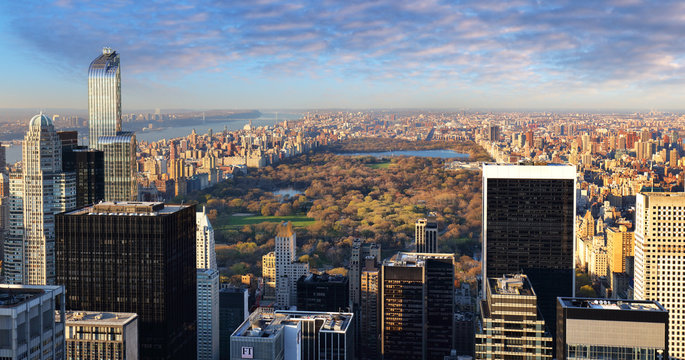 Central Park Aerial View, Manhattan, New York