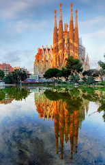 Fototapeta premium Sagrada Familia w Barcelonie, Hiszpania.