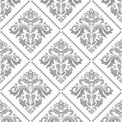 Obraz premium Classic seamless vector pattern. Damask orient light ornament. Classic vintage background. Orient ornament for fabric, wallpaper and packaging