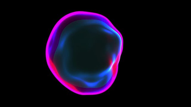 Spherical energy ball with plasma rotating. Looping animation.