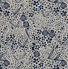 Floral texture repeat modern pattern - 214558364