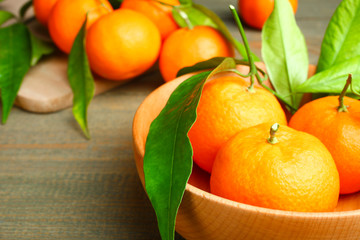 Bright juicy mandarins