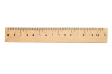 One wooden ruler