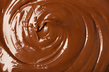 Closeup view of delicious molten chocolate