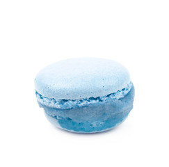 Single macaron cookie isolated