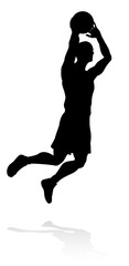 Silhouette Basketball Player