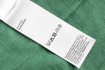 Composition and care label