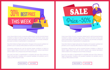 30 Best Price this Week Sale 50 Off Promo Labels