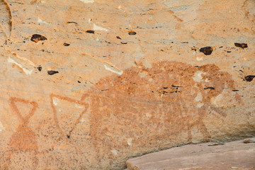 Ancient painting. Phatam national park, Thailand