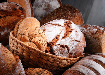 Composition with assorted bakery products