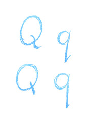 Hand drawn letter set isolated