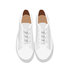 vector, isolated, white sneakers