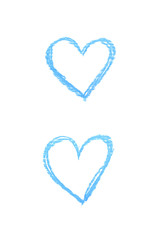 Hand drawn heart shape isolated