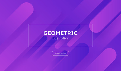Violet geometric background with dynamic shapes composition. Trendy illustration with modern gradient, vector poster, eps10