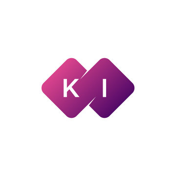 two letter ki diamond rounded logo