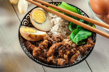Taiwanese braised pork over rice