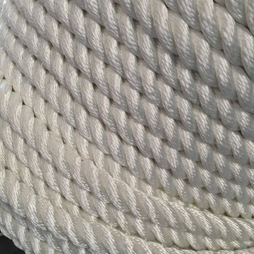 Close-up of braid rope reel, used for boat mooring lines