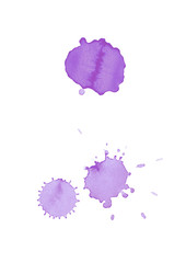 Watercolor drop stain isolated