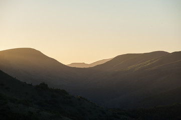 sunset in the mountains