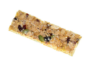 grains and fruits cereal bar.