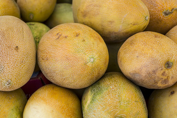 Melons in market