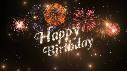 happy birthday celebration text message concept