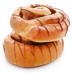 Close up of a cinnamon bun