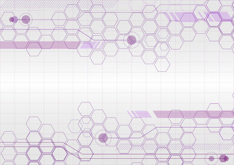 Abstract hexagon background. Technology polygonal design. Digital futuristic. Vector