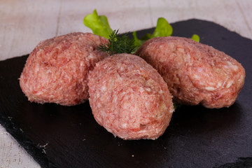 Raw pork cutlet