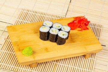 Delicious cucumber rolls