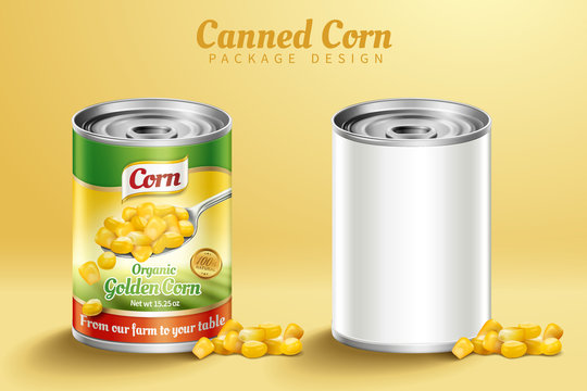 Canned corn package design