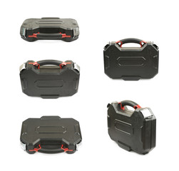 Black tool box case isolated