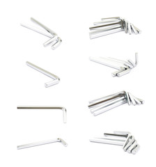 Metal hex key isolated