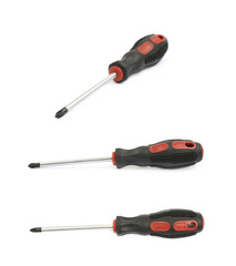 Black screwdriver isolated