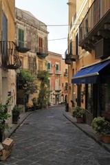 ruelles de Lipari, îles éoliennes, italie