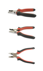 Obraz premium Black and red pliers tool isolated