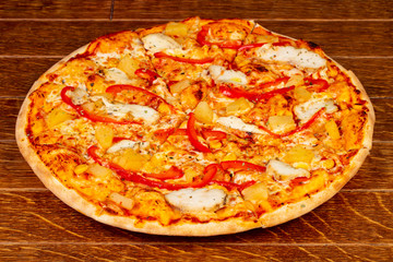 Pizza with chicken breast