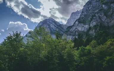 Fototapeta premium steep mountain scenery in the swiss alps